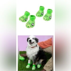 [Crocs] Dog Boots Green Slime Medium
